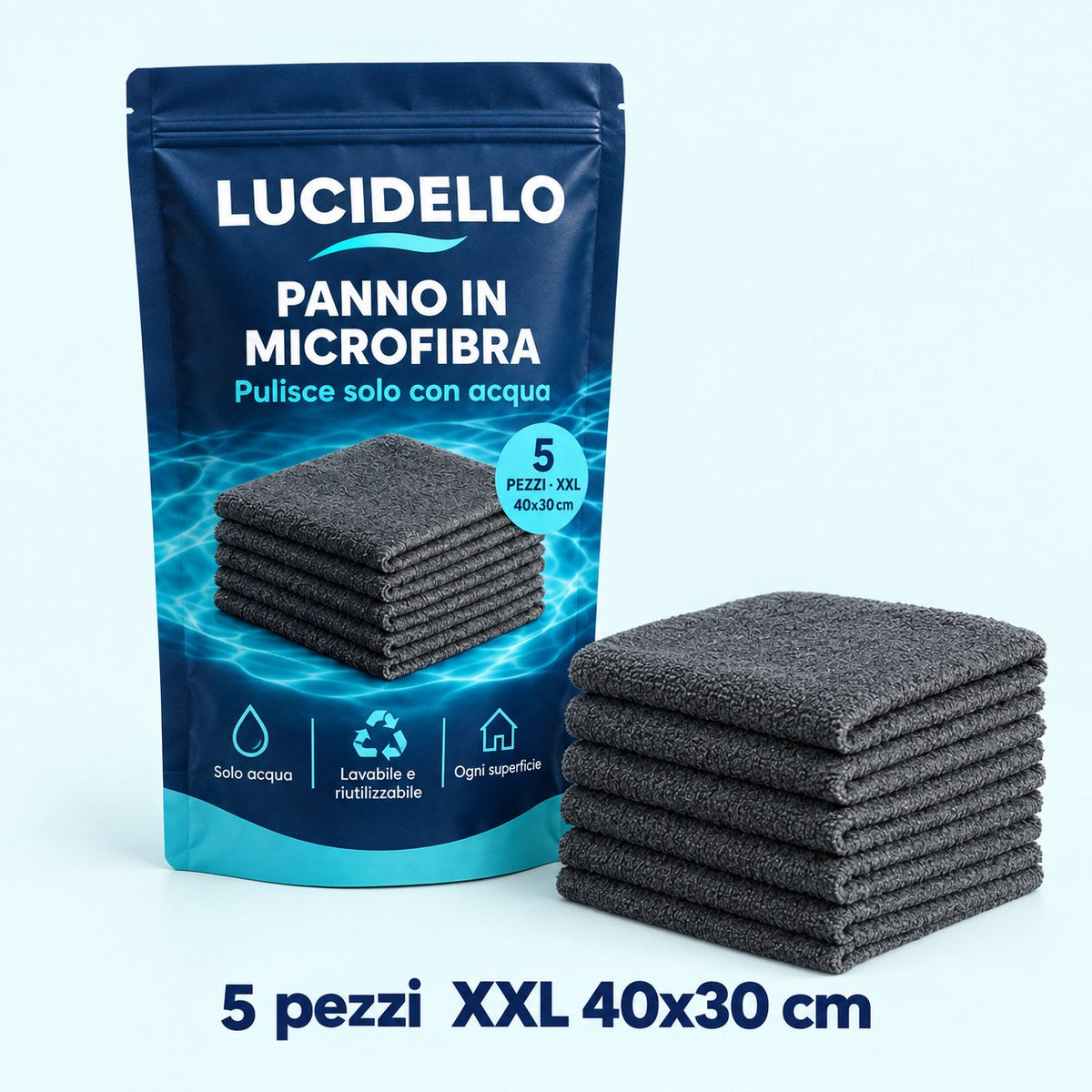 Confezione Lucidello con 5 panni XXL